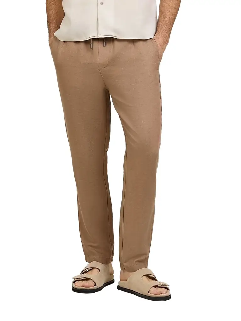 Onia Men's Air Linen-Blend Drawstring Pants - Sandalwood