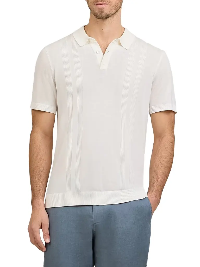 Onia Men's Rib-Knit Polo Shirt -
