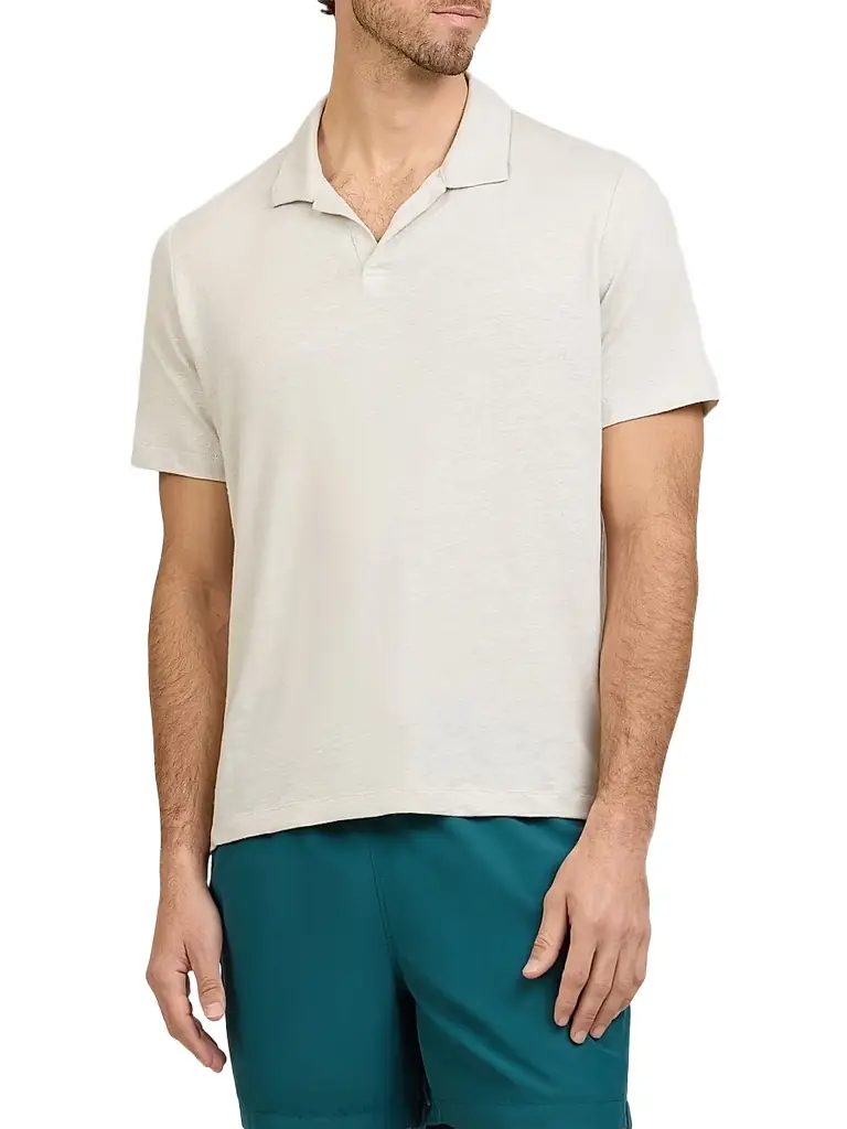 Onia Men's Shaun Stretch-Linen Polo Shirt -