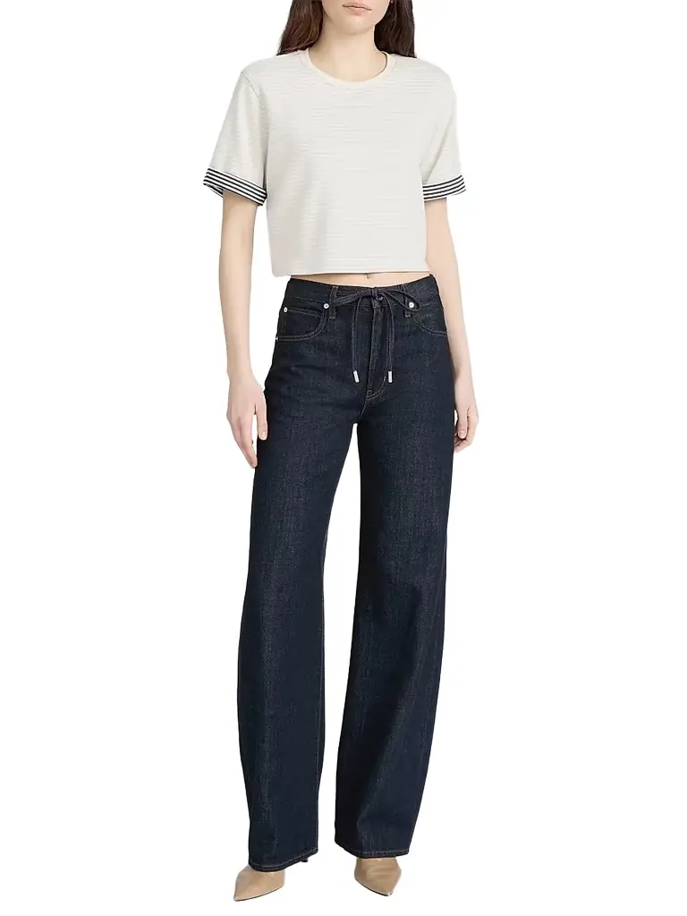 FRAME Women's The Off Duty Drawstring Bow Jeans - Rinse