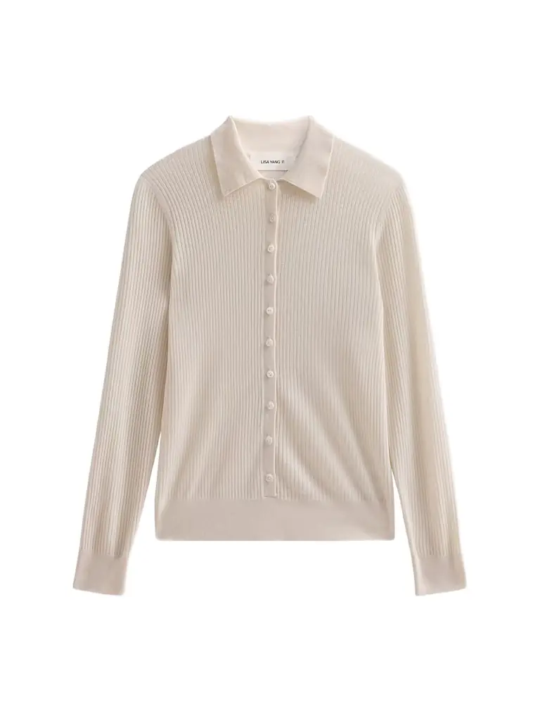 Lisa Yang Women's Agata Cashmere Cardigan Shirt -