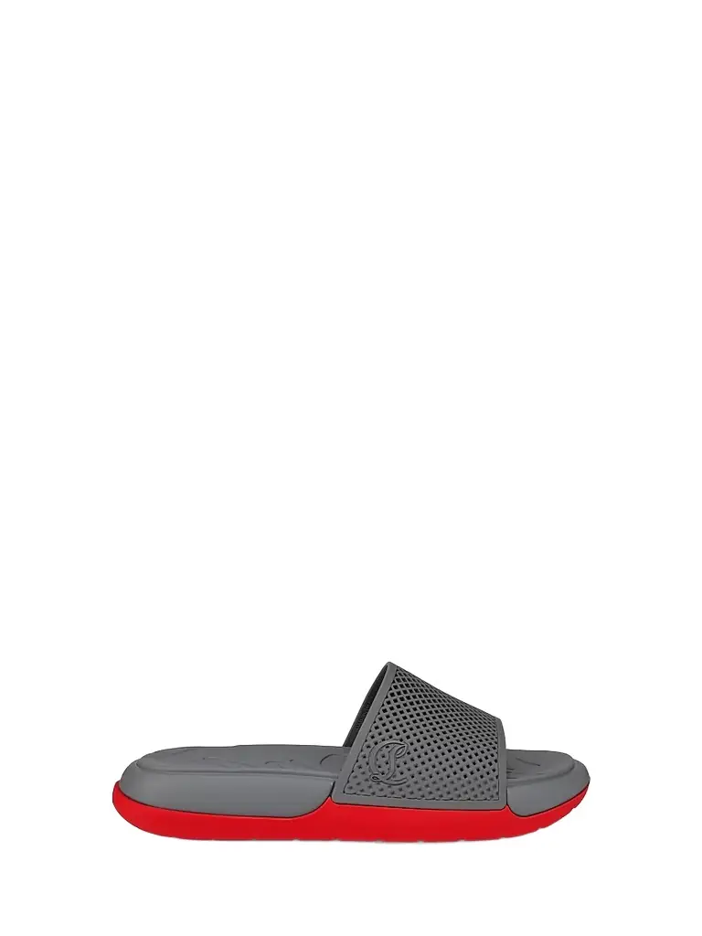 Christian Louboutin Men's Easy Breezy Mules - Phantom Grey - Men's Clothing