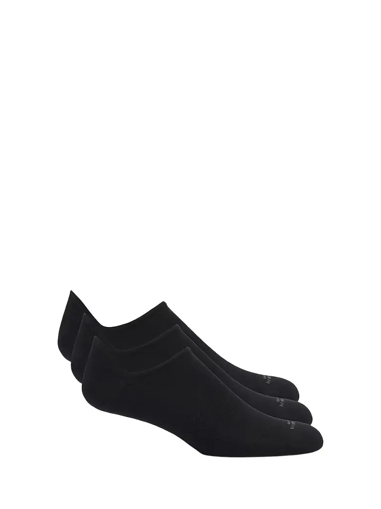 Marcoliani Men's Invisible No-Show Socks 3-Pack - Black - Women's Accessories