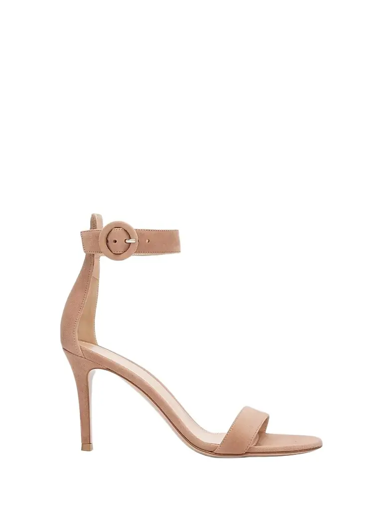 Gianvito Rossi Women's Portofino 85MM Suede Sandals - Praline