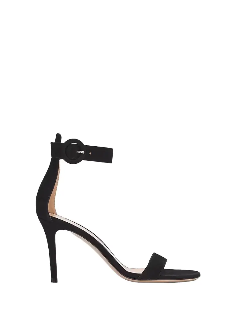 Gianvito Rossi Women's Portofino 85MM Suede Sandals - Nero Black