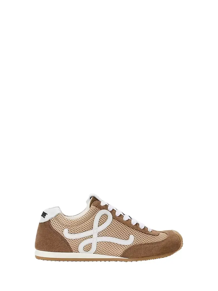 LOEWE Men's Ballet Runner 2.0 Mesh Low-Top Sneakers - Beige White Brown - Men's Clothing