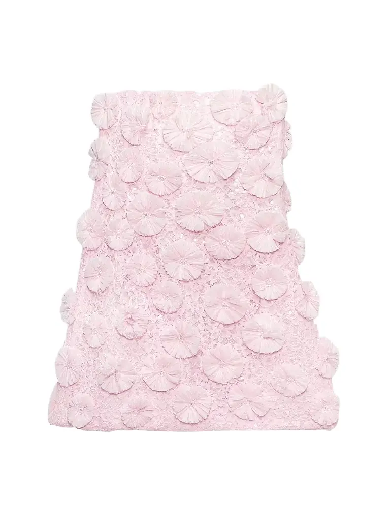 SIMKHAI Women's Holland Floral Strapless Minidress - Cotton Candy - Women's Clothing