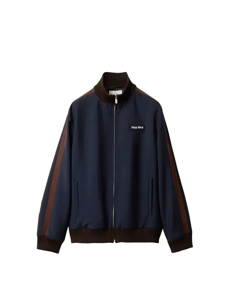 Miu Miu Women's Kid Mohair Blouson Jacket - Blue