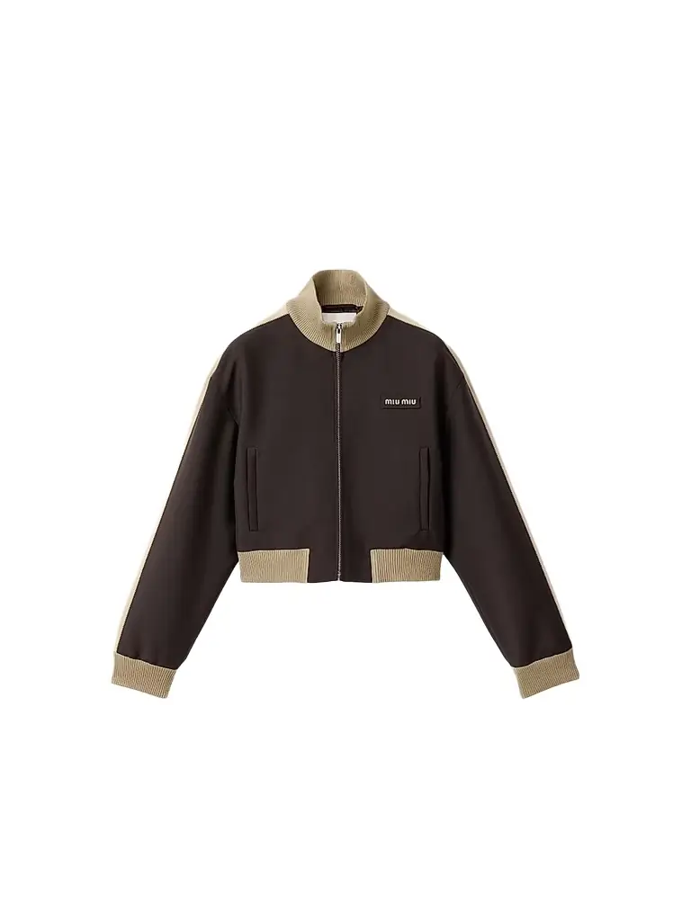 Miu Miu Women's Kid Mohair Blouson Jacket - Brown
