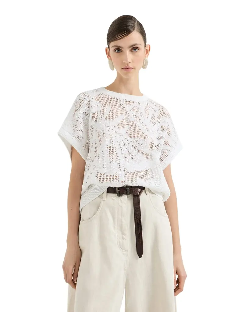 Brunello Cucinelli Dazzling water lilies t-shirt