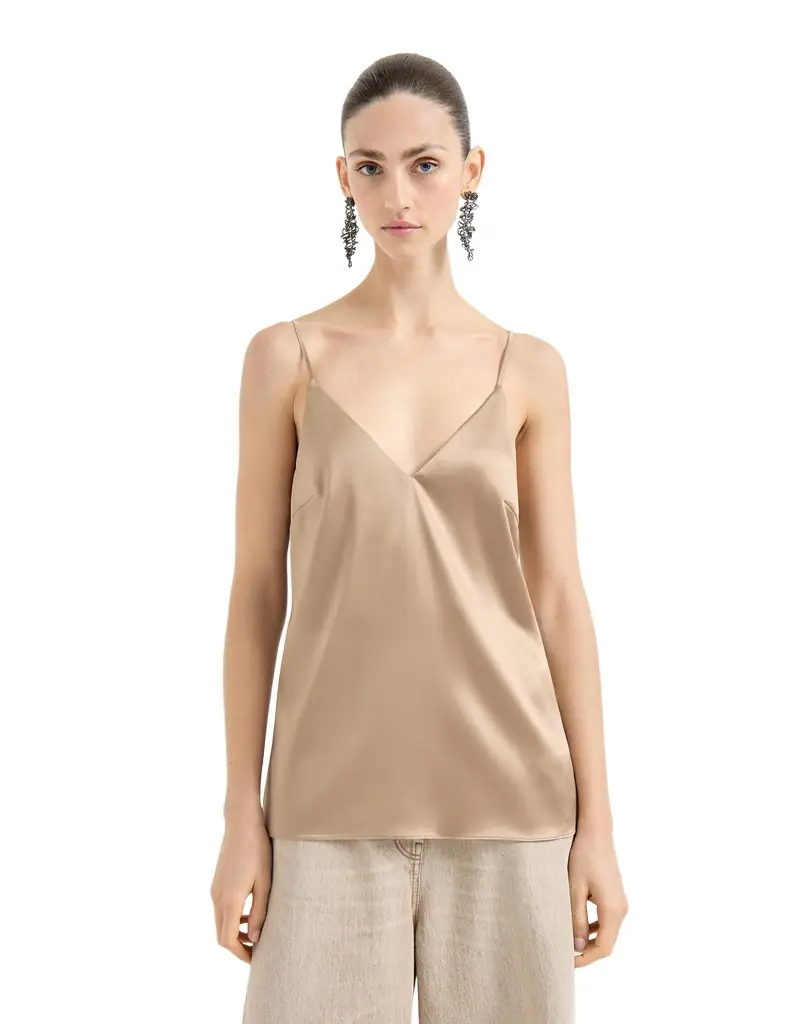 Brunello Cucinelli Stretch silk satin camisole