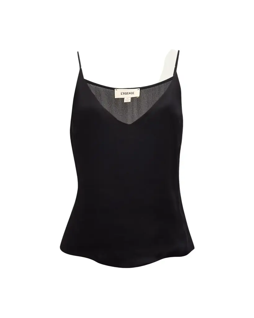 L'Agence Gabriella Silk V-Neck Tank