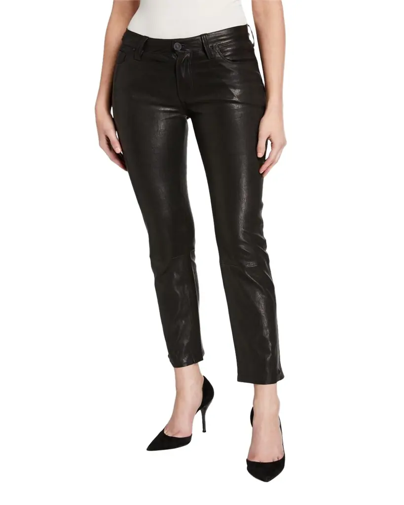 Hudson Nico Leather Cigarette Pants - Women's Clothing