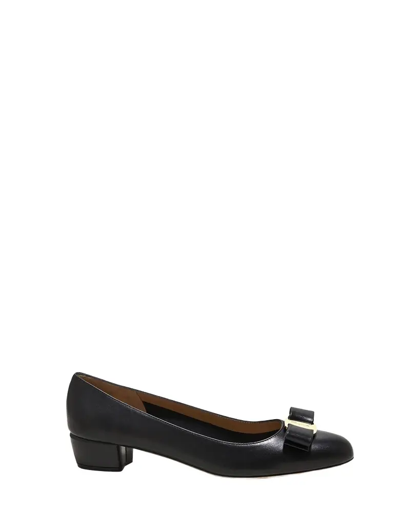 Ferragamo Vara Icon Leather Bow Pumps