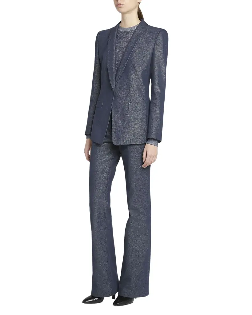 Giorgio Armani Single-Button Denim Blazer Jacket