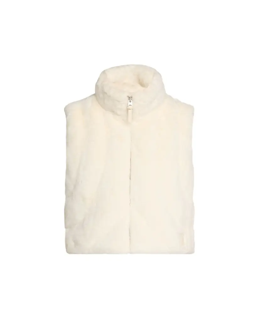 Mackage Ginny Brushed Faux Fur Quilted Vest - Women's Clothing