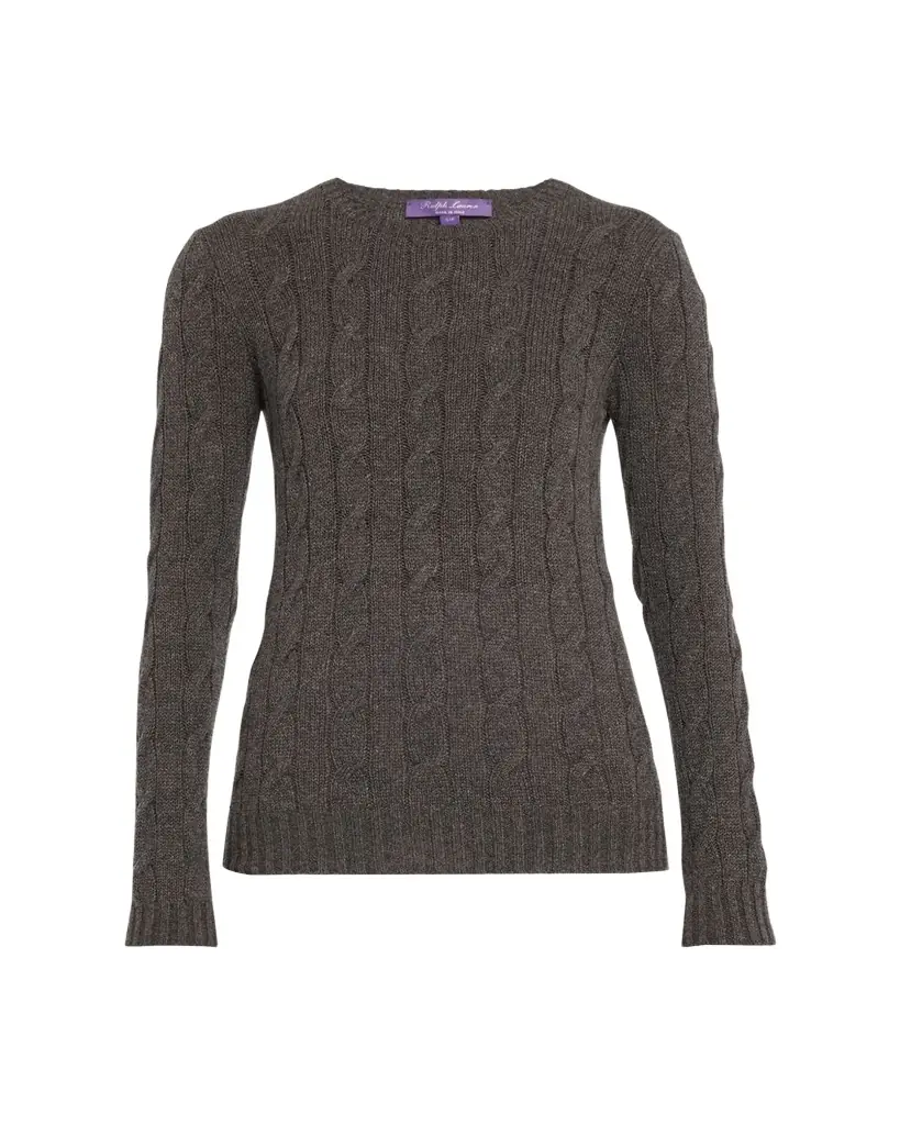 Ralph Lauren Collection Classic Cable Cashmere Sweater - Women's Clothing