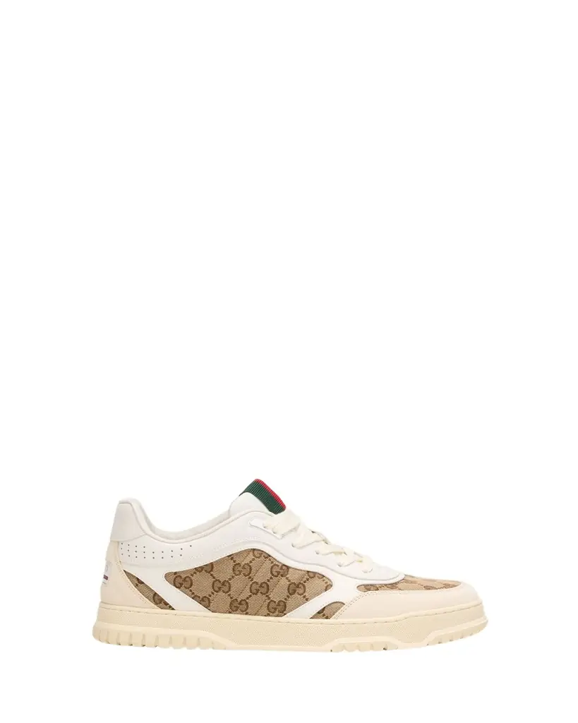 Gucci Men's Re-Web GG Supreme Canvas and Leather Sneakers