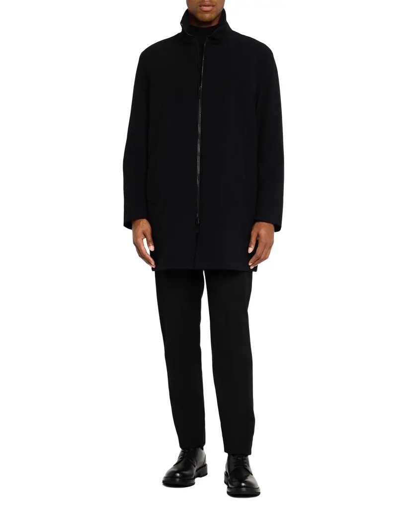 Giorgio Armani Men 's Crepe Wool Topcoat - Men's Clothing
