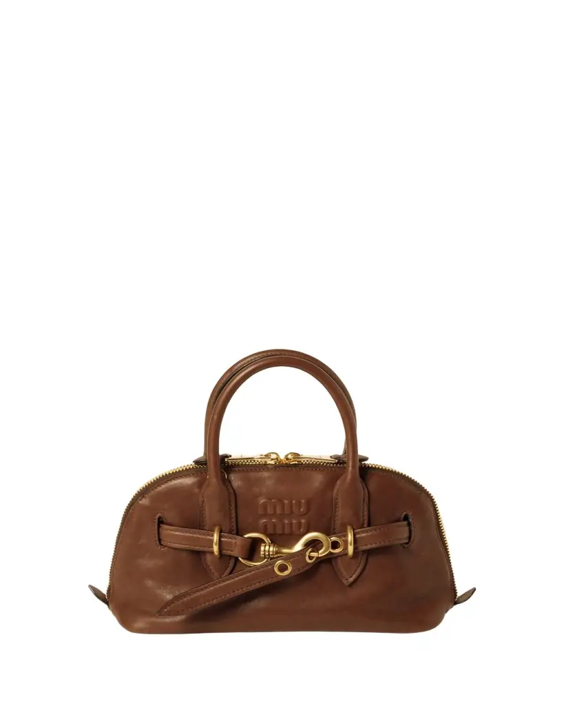 Miu Miu Aventure Medium Nappa Leather Top-Handle Bag