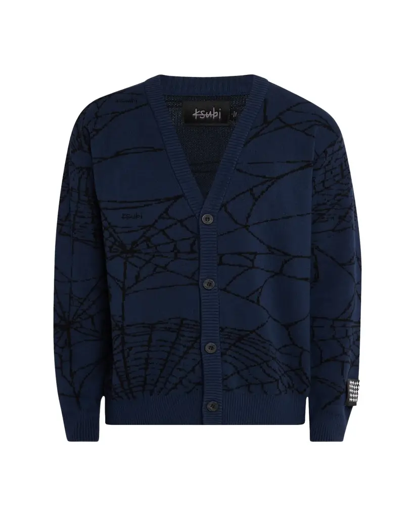 Ksubi Men's Spiderweb Cotton Cardigan - Women's Clothing