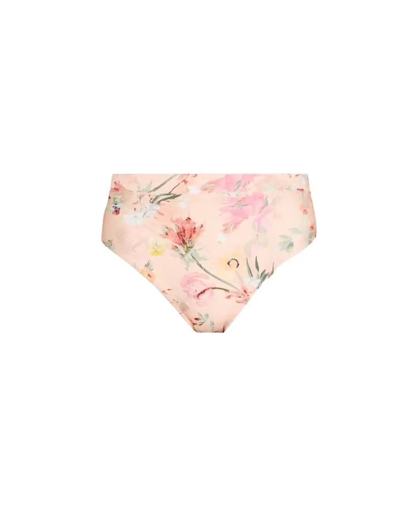 PatBO Lily Flower High-Waist Bikini Bottoms - Women's Clothing