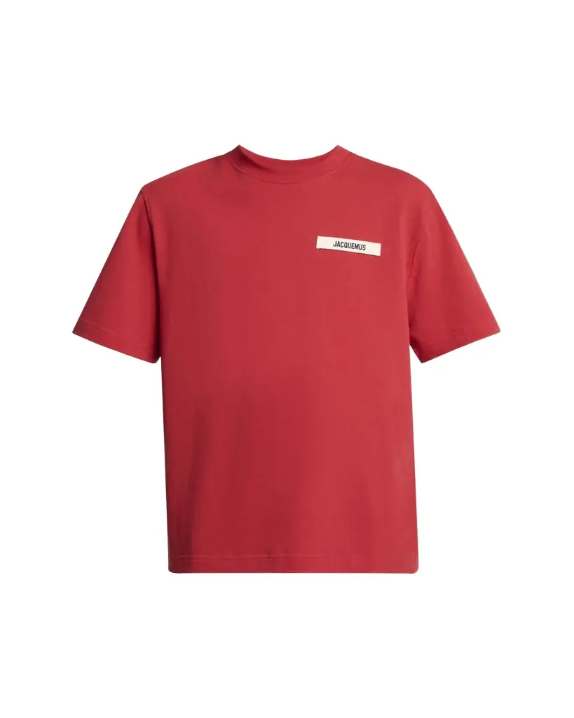 Jacquemus Men's Grosgrain Logo Crewneck T-Shirt