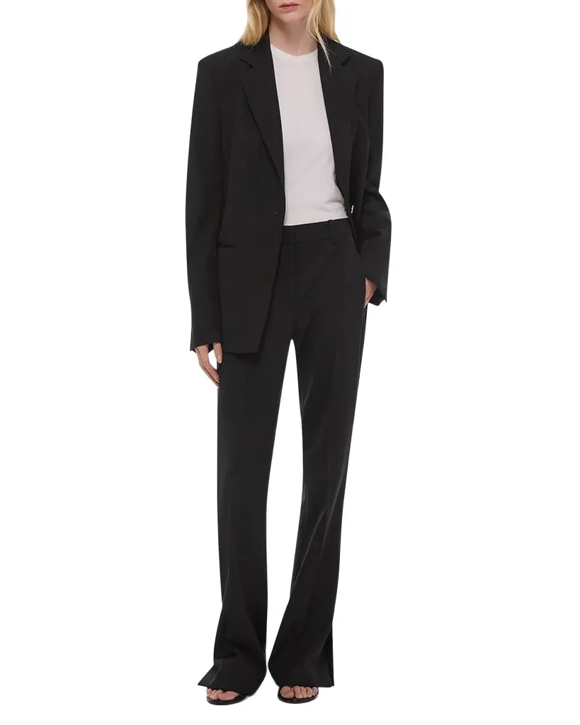 Helmut Lang Vented Wool Bootcut Pants