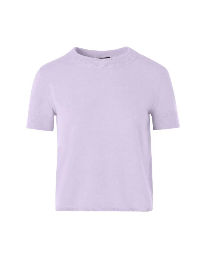 Akris Cashmere Knit Short-Sleeve Sweater