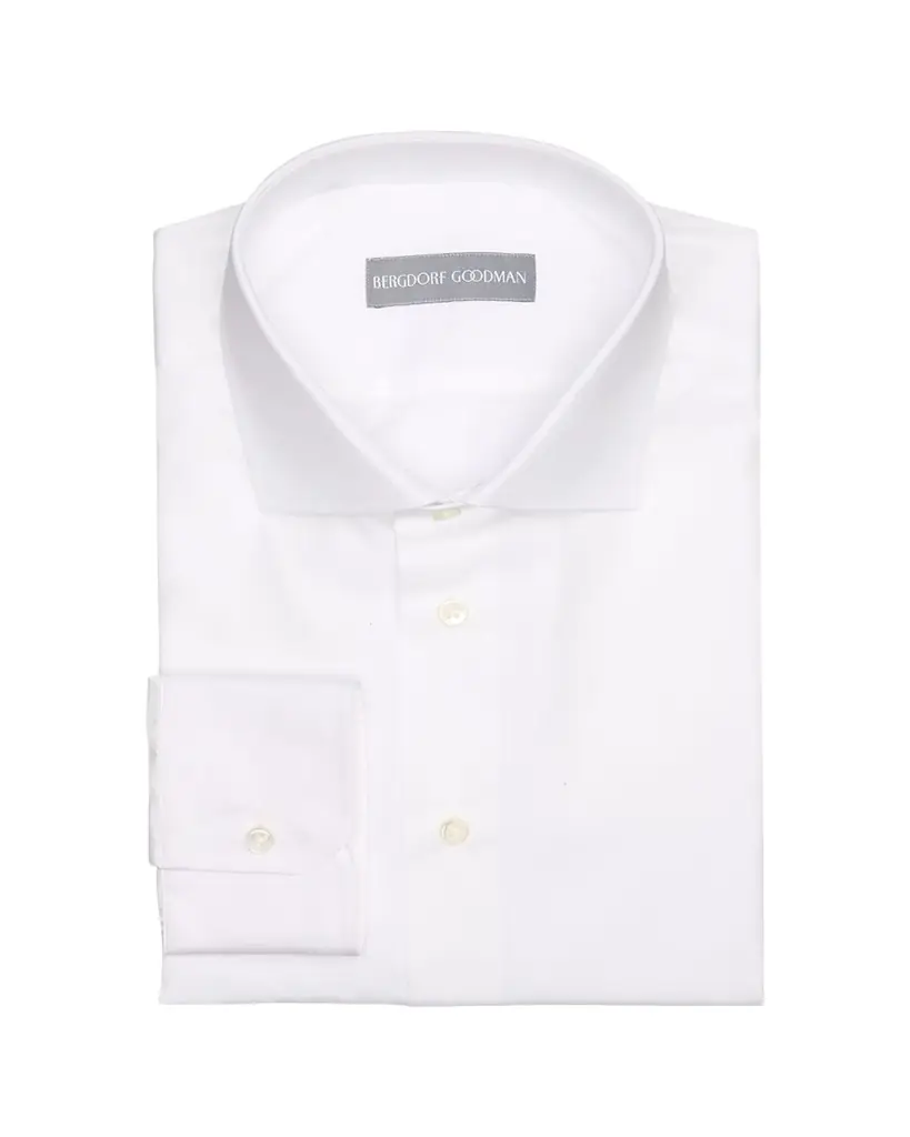 Bergdorf Goodman Men's Cotton Poplin Solid Dress Shirt
