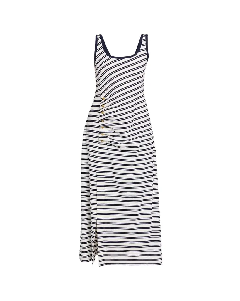 SIMKHAI Becker Striped Cotton Jersey Maxi Dress
