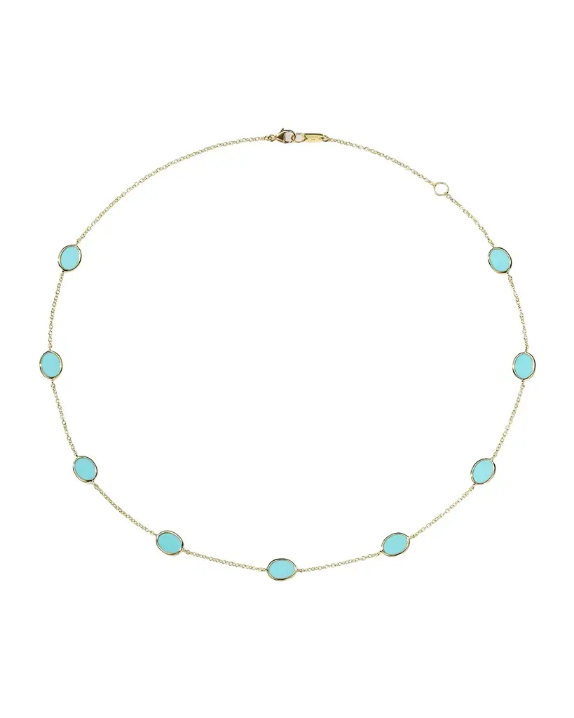 Ippolita 18K Gold Polished Rock Candy Confetti Necklace in Turquoise - Women's Jewelry And Watches