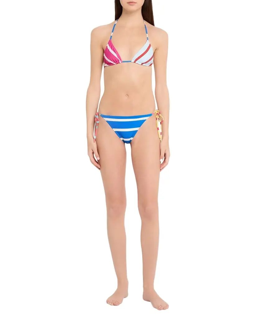 Solid and Striped The Iris Colorblock Stripe Bikini Top