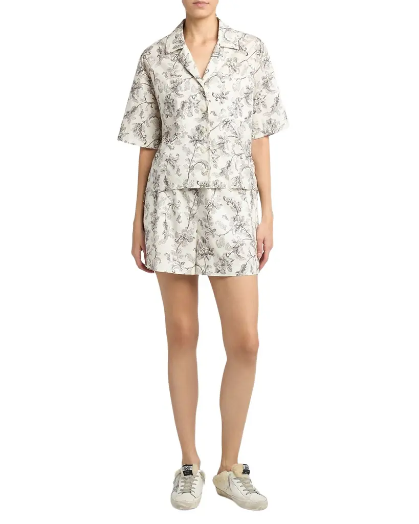 Golden Goose Journey Floral Cotton Voile Shirt