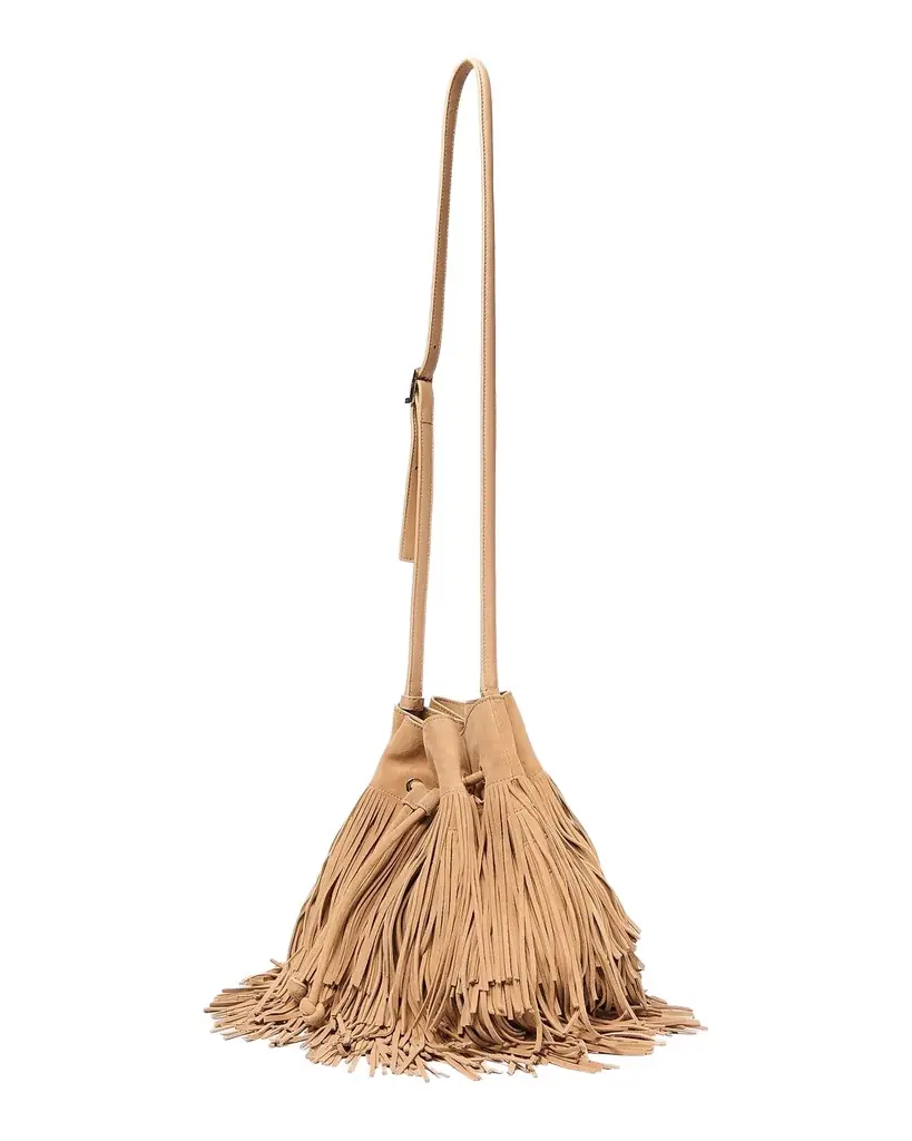 SIMKHAI Marena Fringed Suede Crossbody Bag