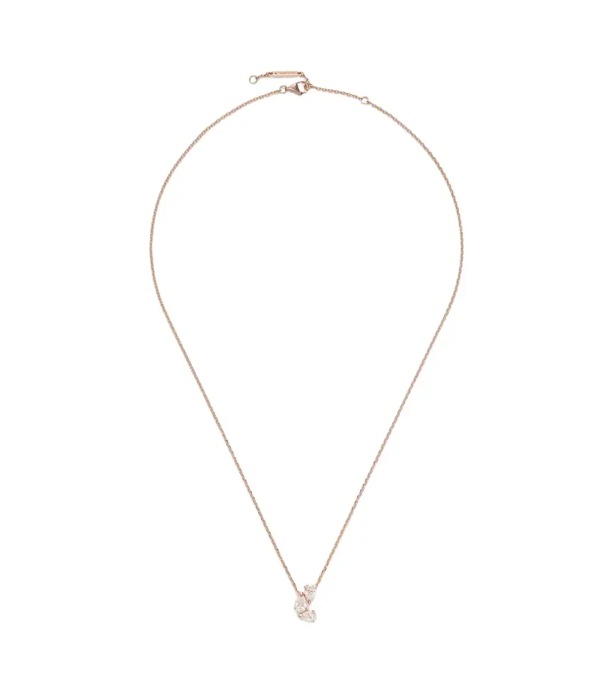 Repossi Serti Sur Vide 18kt rose gold pendant necklace with diamonds