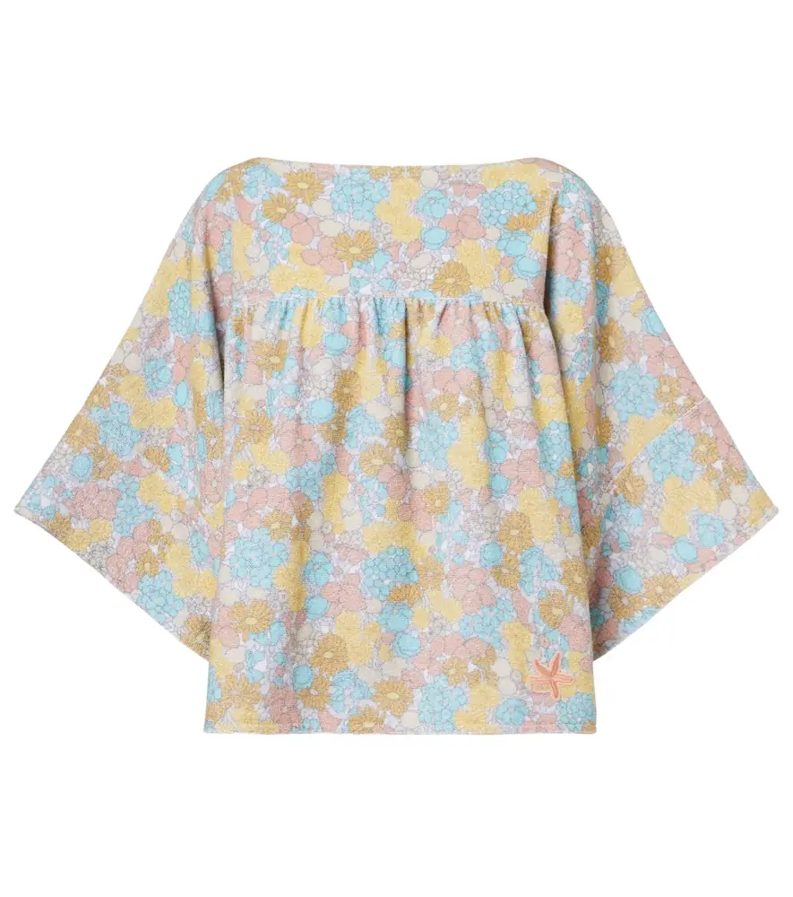Chloe Chloé Floral gathered cotton top