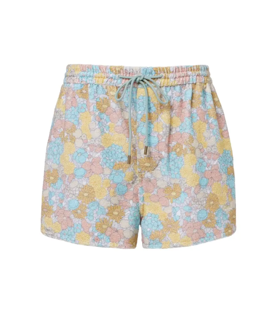 Chloe Chloé Floral cotton terry shorts