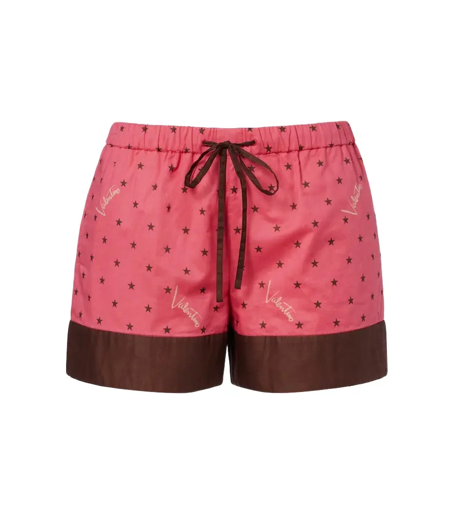Valentino Printed cotton shorts