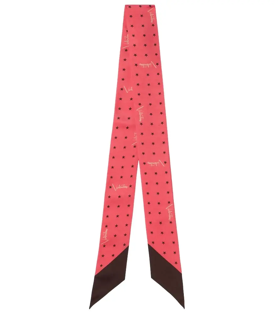 Valentino Printed silk twill scarf