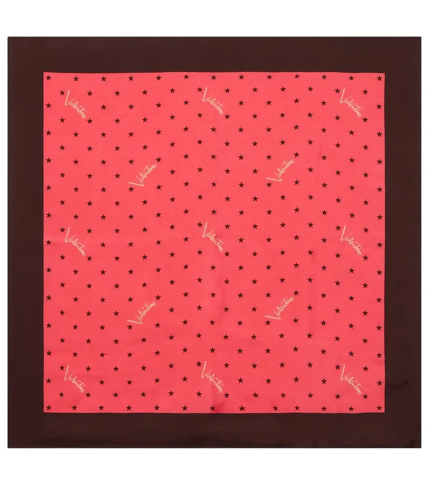 Valentino Printed silk twill scarf