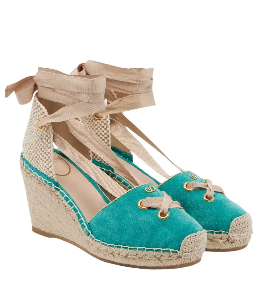 Valentino Garavani Resort suede espadrille wedges