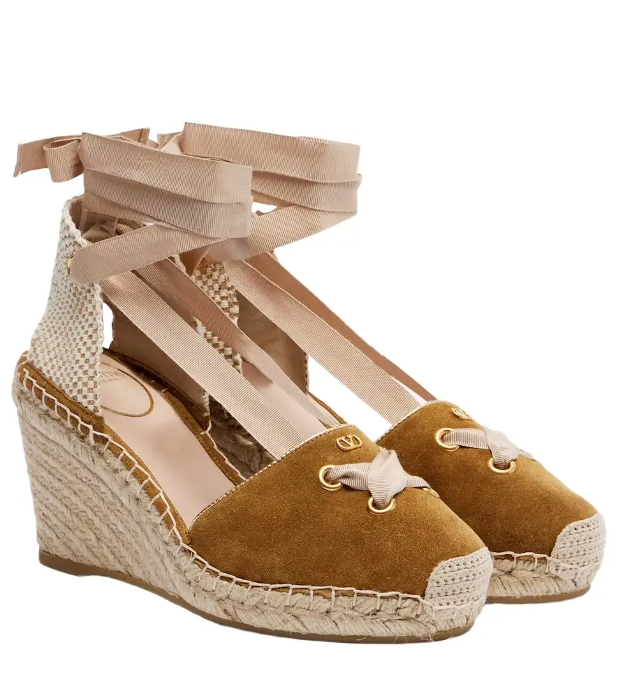 Valentino Garavani Resort suede espadrille wedges