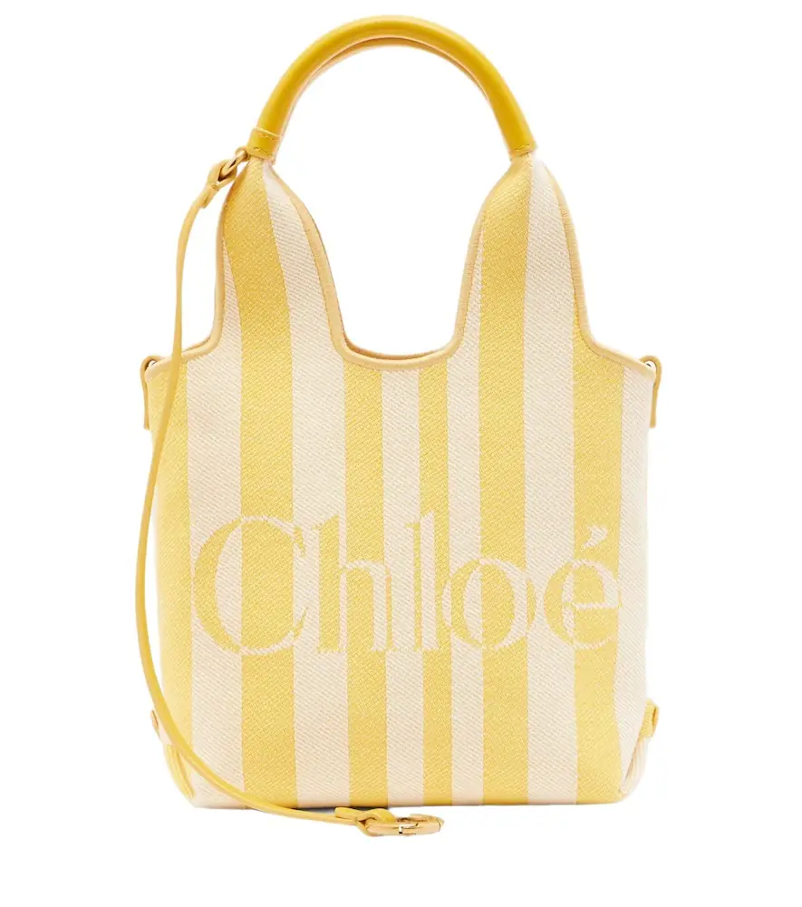 Chloe Chloé Chloé Stripy Mini jacquard top-handle bag