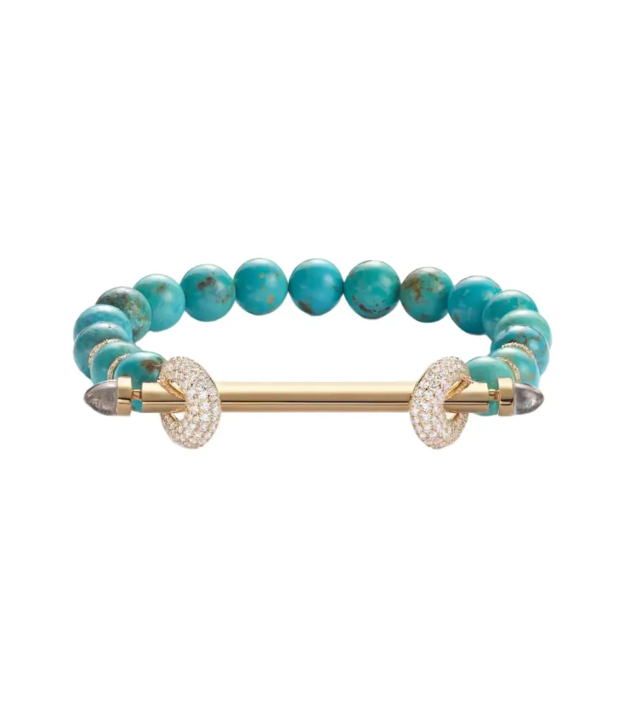 Ananya Chakra 18kt gold bracelet with gemstones
