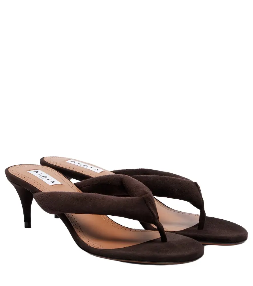 Alaia Alaïa Suede thong sandals