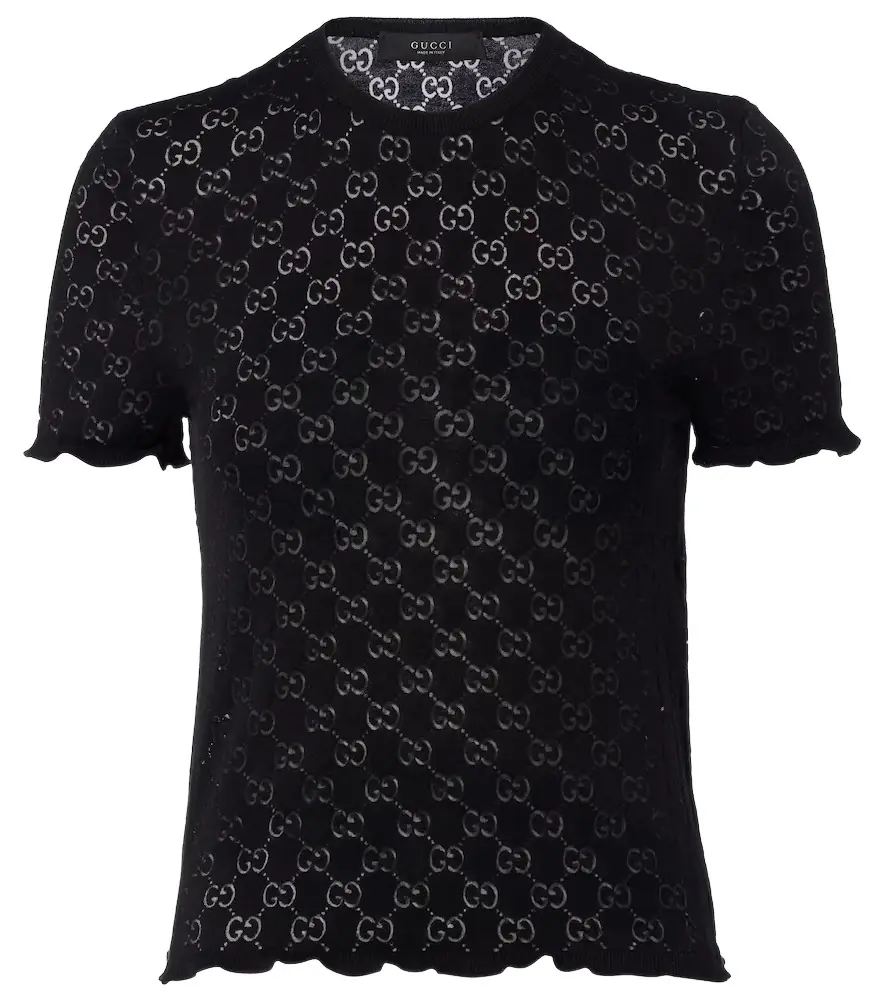 Gucci GG cotton-blend devoré T-shirt