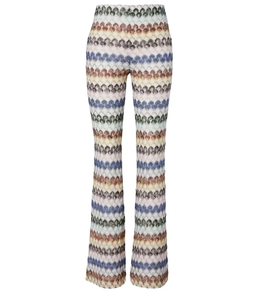 Missoni Knitted lamé flared pants