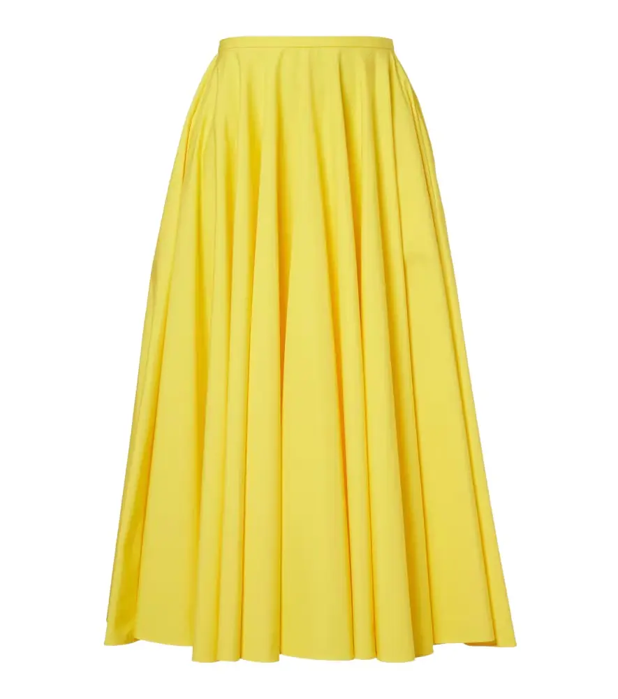 Givenchy Pleated cotton midi skirt