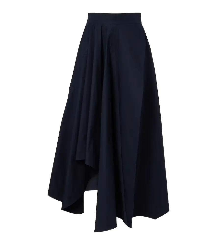 Givenchy Asymmetric cotton poplin maxi skirt